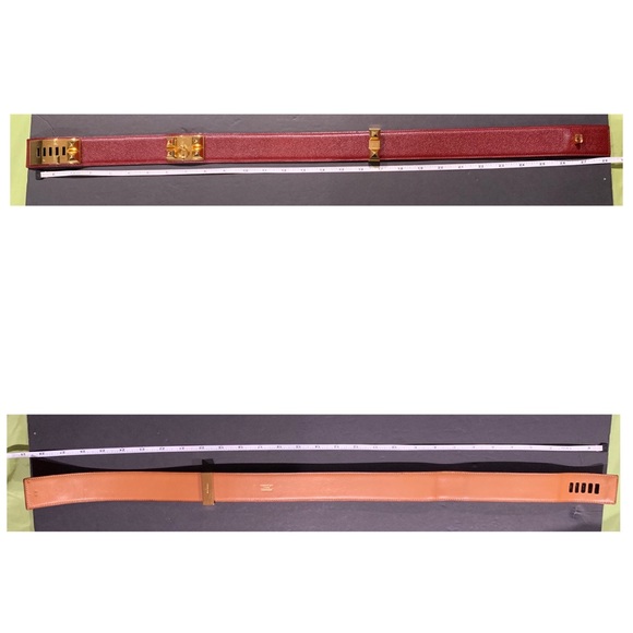 Hermès Corey De Cyan belt burgundy - Picture 8 of 8